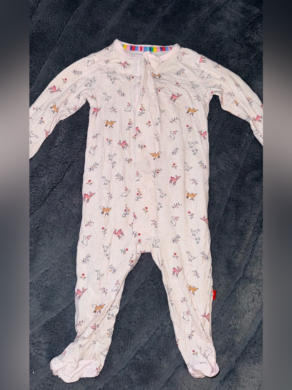 magnetic me pink baby woodland footies